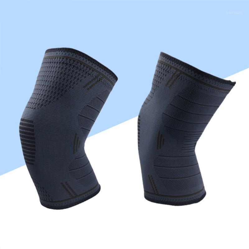 

A Pair of Cycling Knee Support Braces Silicone Non-slip Sports Kneepad Fitness Running Elastic Sports Knee Pad (Rand1, Picture 1