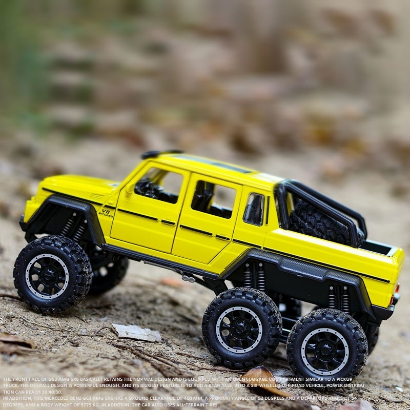 

1:32 Scale AMG G63 6X6 PickUp SUV Off Road Metal Alloy Car Model Diecast Vehicles Car Toys For Children Kids Gifts Y200109