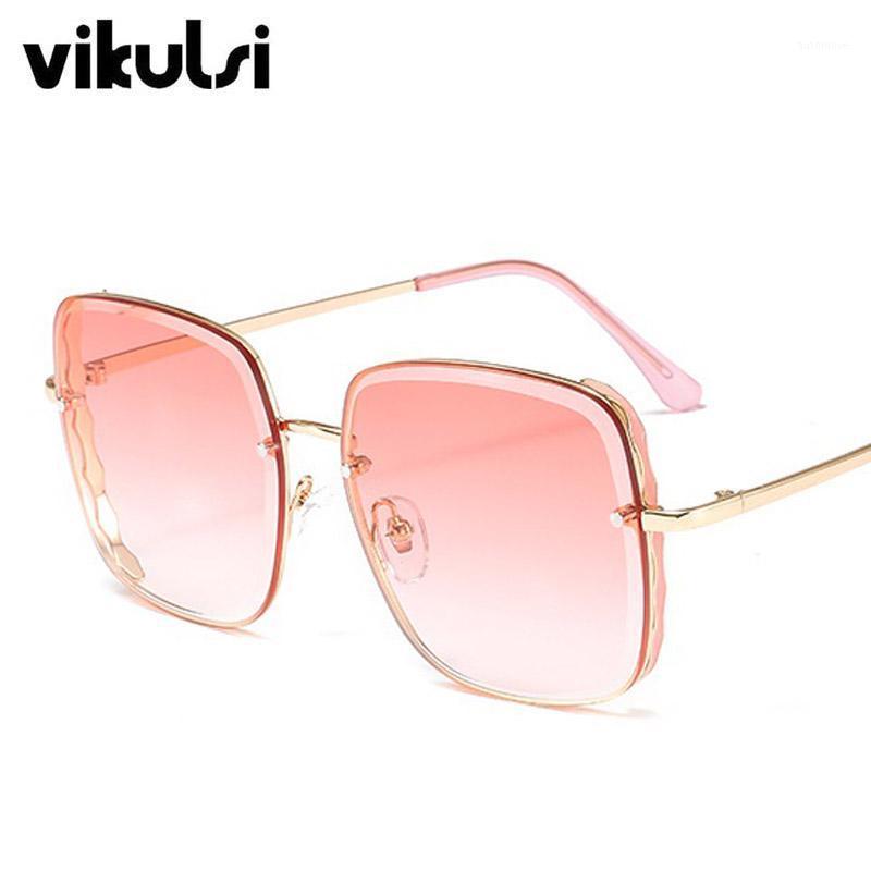 

2020 Fashion Square Sunglasses Women Brand Designer Oversized Gradient Blue Pink Sun Glasses For female New Style Shades UV4001