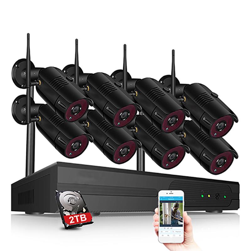 

Wireless Camera CCTV P2P 4CH/8CH 1080P Wifi NVR System 36 IR Waterproof Outdoor 1080P Video IP Security System Hard Disk