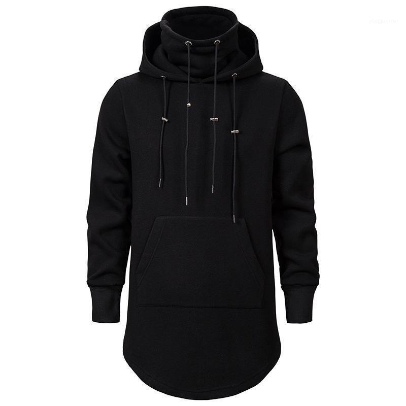 

Men's Hoodies & Sweatshirts Mens Fleece Turtleneck Hipster Black Longline Hoodie Men Hip Hop Streetwear Casual Hoody Pullover Male XXL1