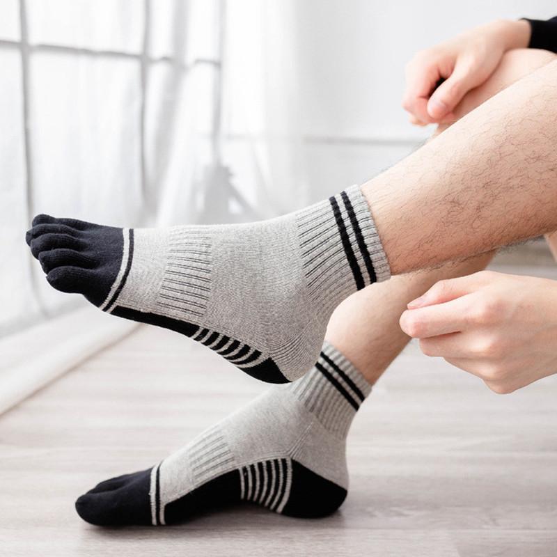 

Male Interlock Warm Middle Tube Winter Thickened Men's Five-Finger Socks Breathable Sweat-Absorbing Split Sock 2020 Hot Sale, Golden