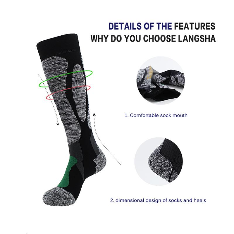

Warm Long Thermal Socks Alaska Men Women Thicker Cotton Outdoor Sport Climbing Camping Hiking Snow Ski Sock For Cycling Sports, For women