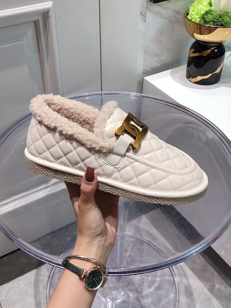 

Flat Heel Shoes Boots Women New 2021 Round Toe Winter Footwear Australia Ladies Low Rubber Lolita Snow Slip-On Lace-Up1