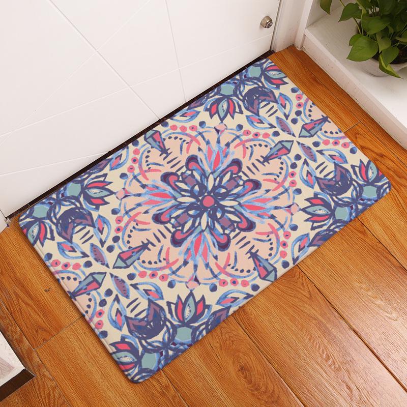 

Mandala Style Geometric Printed Floor Mat Outdoor Rugs Bathroom Mats Kitchen Carpet Anti-Slip Rugs House Doormat for Living Room, Jihe 01