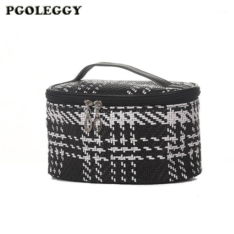 

PGOLEGGY Multifunction Travel Cosmetic Bag Women Knitting Big Capacity Toiletries Organizer Makeup Bag Female Storage1, Yellow