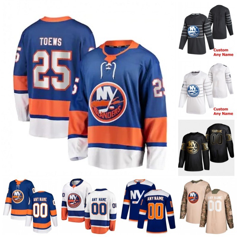 

Custom New York Islanders Devon Toews Jean-Gabriel Pageau Josh Bailey Leo Komarov Matt Martin 2020 Hockey Jerseys Women Stitched, Youth blue home