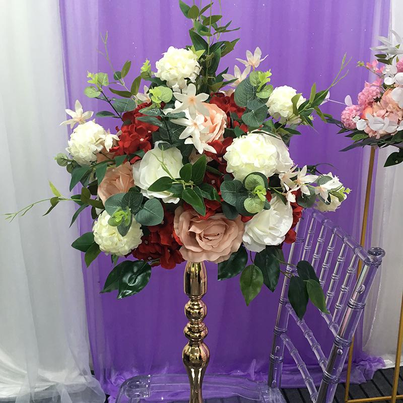 

Decorative Flowers & Wreaths Flone 40cm Diameter Artificial Roses Centerpieces Home-decor Table Flower Ball Wedding Floral Party Decoration