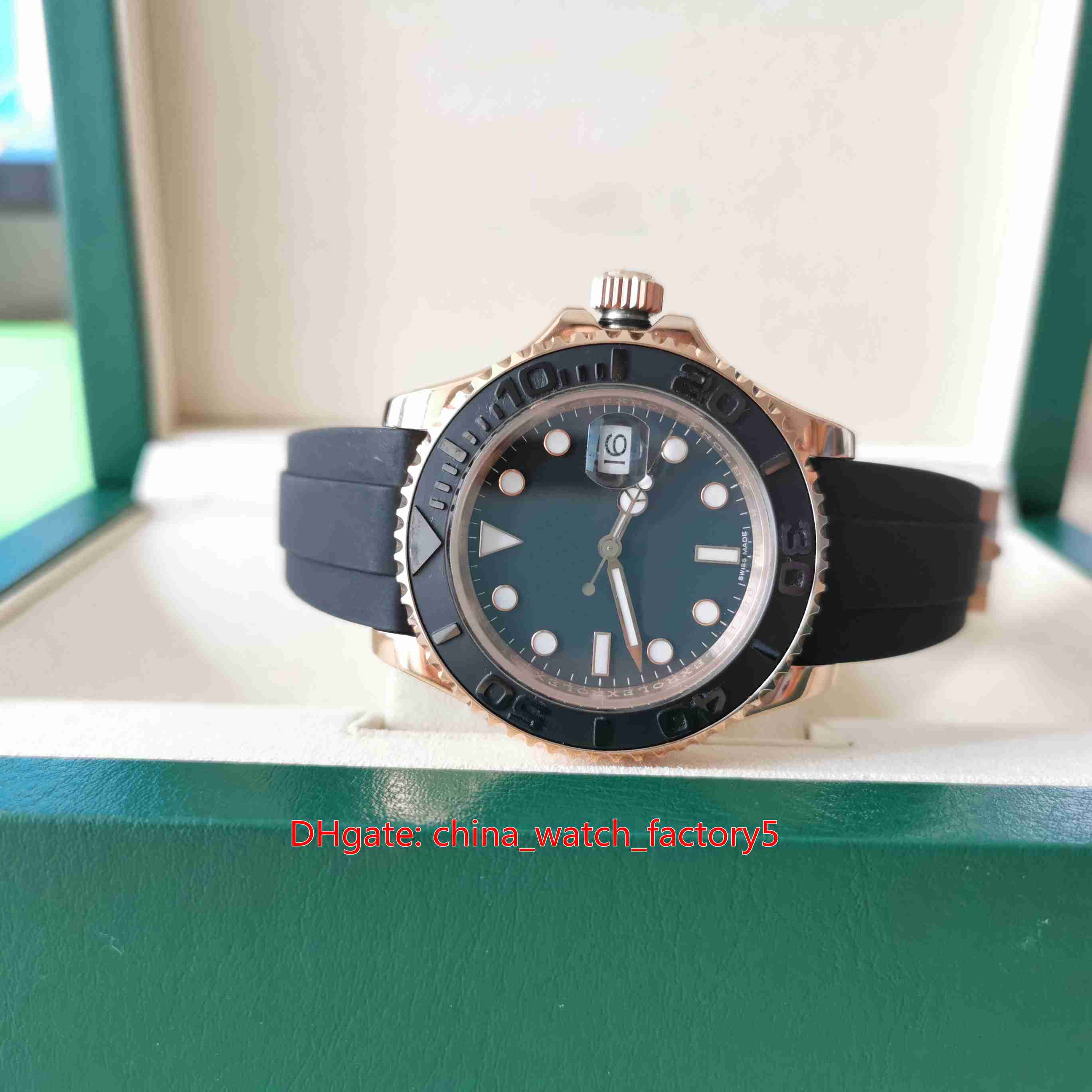 

With Box Papers Top Quality V5 Version BP Maker 40mm 116655 Oysterflex 18k Rose Gold Asia 2813 Movement Automatic Mens Watch Watches, No box papers