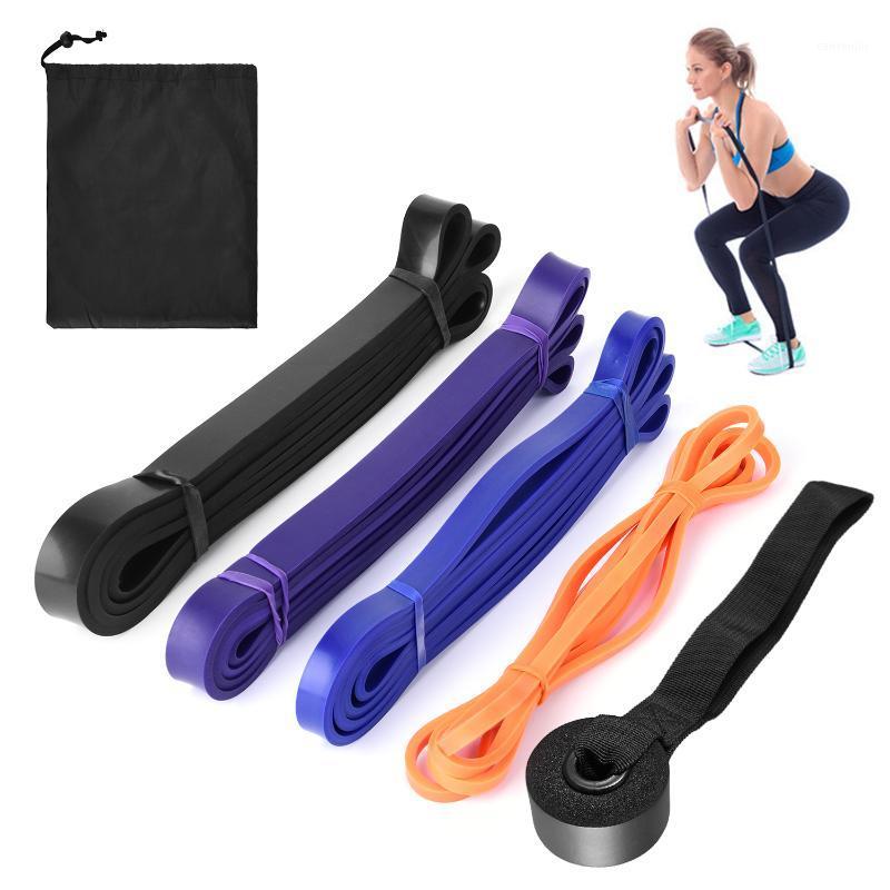 

1/4PCS Resistance Loop Band with Door Anchor and Carry Bag Natural Latex Pull Up Assist Band Home Gym Fitness Yoga Strength1
