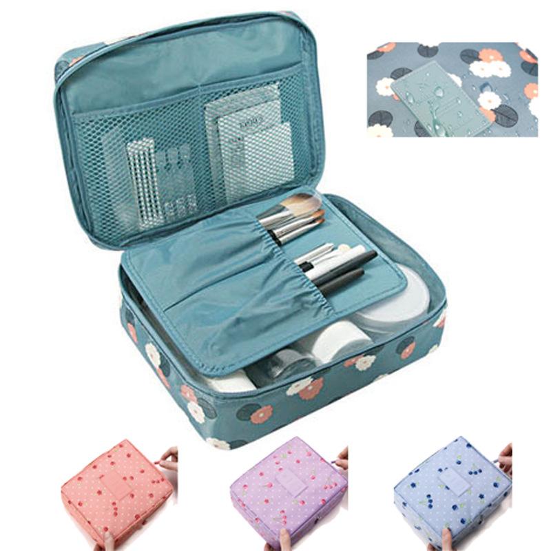 

Thicken four-divided waterproof Oxford Cosmetic Container wash bag outdoor travel storage bag Zipper Portable Make Up