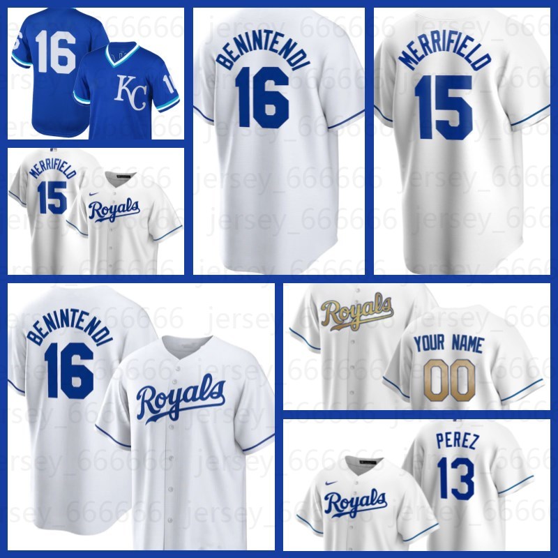 

16 Andrew Benintendi Kansas City 15 Whit Merrifield Royals Salvador Perez Alex Gordon Brady Singer Baseball Jersey Carlos Santana Bobby Witt Jr Nicky Lopez A.Taylor, Custom retro men jersey