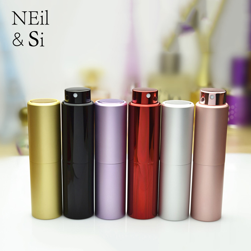 

20ml Aluminum Perfume Spray Bottle Refillable Cosmetic Glass Atomizer Empty Women Makeup Water Bottles Free Shipping