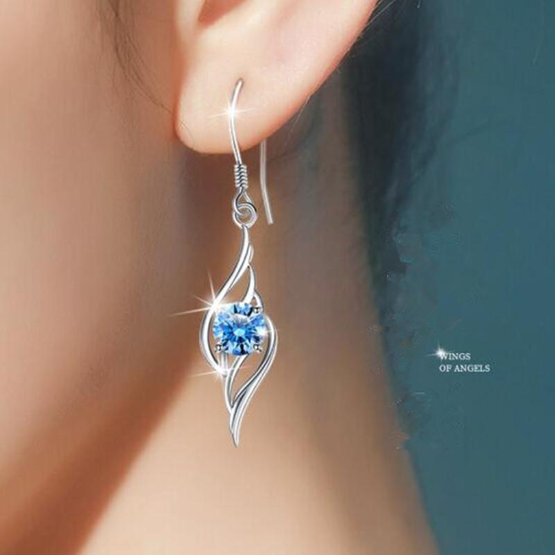 

Korean Fashion Angel Wing Earring Female Long Style Earrings Drop Foot Trembler Studs New Earrings Birthday Present