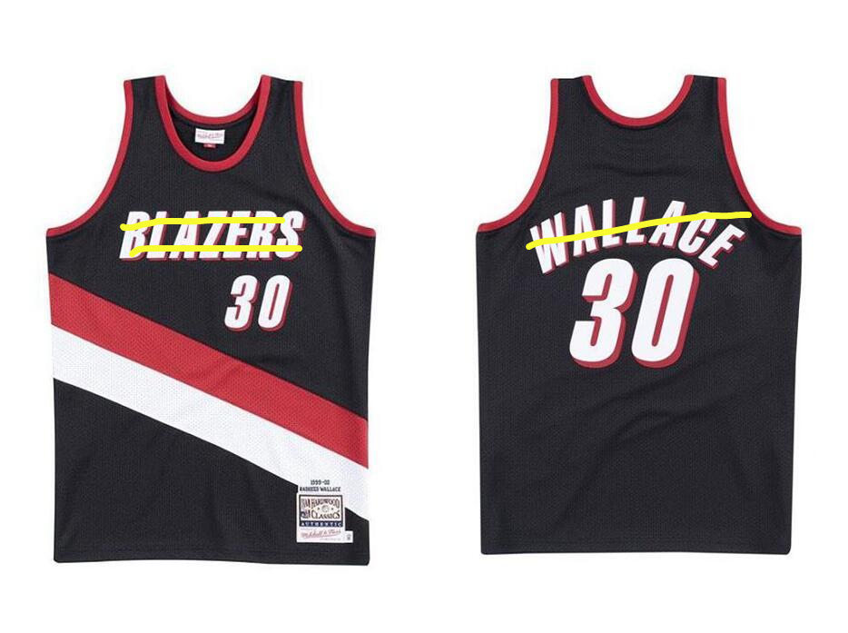 

Mens basketball Blazers 30 Rasheed Wallace Mitchell & Ness 1999-00 Hardwoods Classics Authentic Jersey