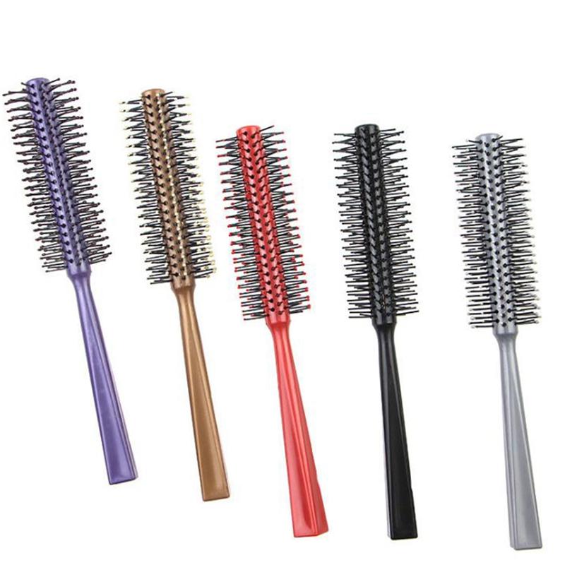 

5 Color New Round Hair Comb Curling Hair Brushes Curly Hairbrush Massage Roller Comb Hairdressing Salon Styling Tools
