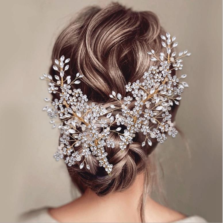 

Crystals Rhinestones Beading Wedding Tiaras Headpieces For Brides Sparkle Bridal Crowns Headwear Women Jewelry Headdress Hair Accessories AL8635