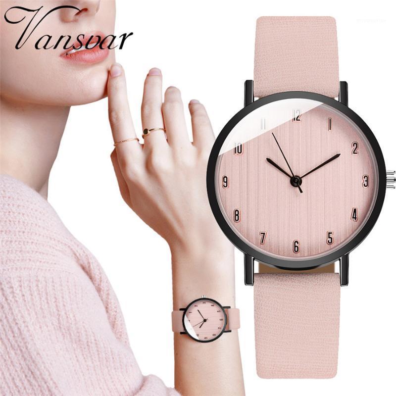 

New Ladies Casual Quartz Leather Strap Newv Strap Watch Analog Watch Candy Color Small Fresh Ladies Relojes Para Mujer Y301, Beige