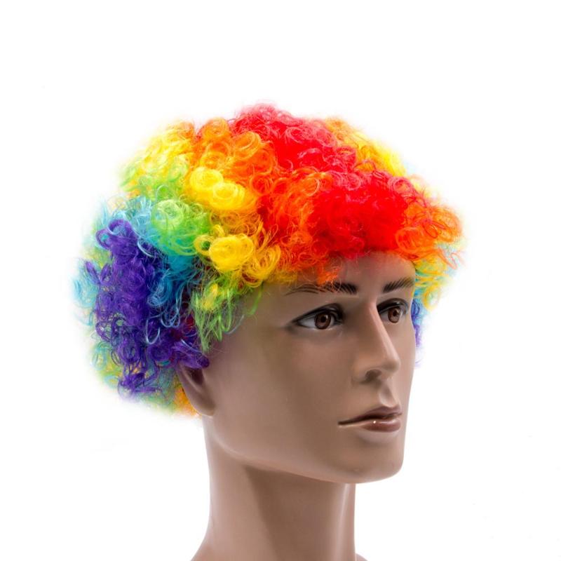 

Circus Droll Colorful Wig Curl Hair Funny Headwear Cosplay Costume Halloween Nightclub Carnival Costume Wig Party PET Props