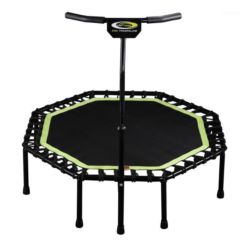 

48" Silent Mini Trampoline With Adjustable Handle Bar Fitness Indoor Trampoline Bungee Rebounder Jumping Cardio Trainer Workout1