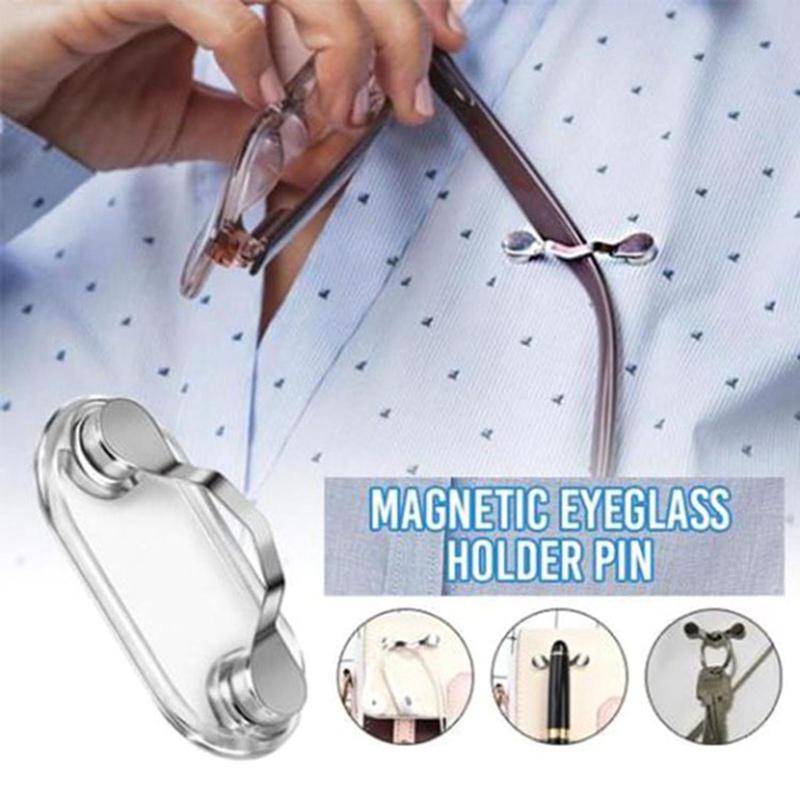 

1pc Magnetic Glasses Holder Clip Removable Glasses Headphone Badge Holder Sunglasses Headset Line Clip Hang Magnetic Buckle