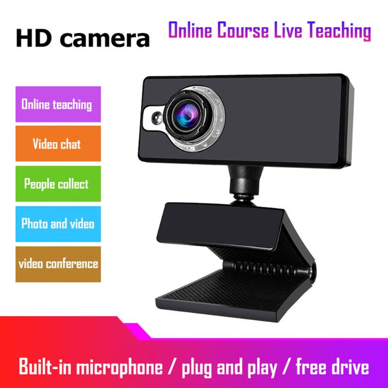 

USB Web Camera Plug And Play Rotatable HD Webcam Built-in Digital Microphone Web Camera Fill Light for PC Laptop Computer