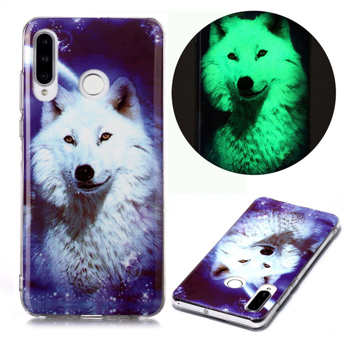 

Handphone Cases for Huawei P30-Lite Made of Soft TPU Fluorescence after Light Absorption (Suitable for Model:P30LITE)