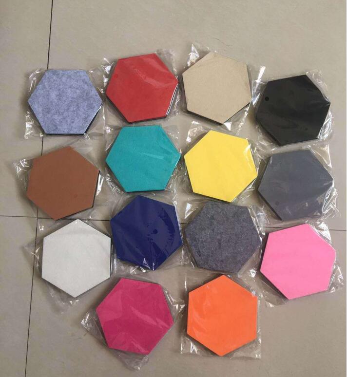 Felt hexagonal wall stickers ins non woven fabric live background interior renovation self adhesive wallpapers-image-591028274