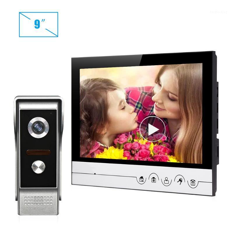

Video Door phone with 9 Inch Color Recording Intercom kit,IR Metal Outdoor Camera Doorbell with Monitor Intercom Call Panel1