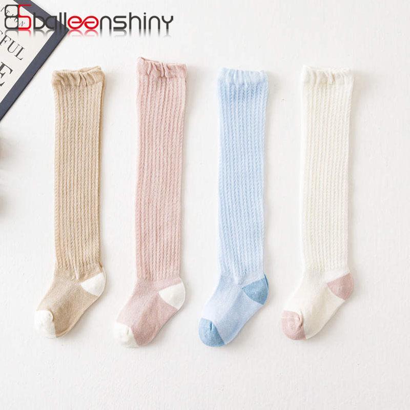 

Balleenshiny Baby Mesh Breathable Kids Socks Cotton Sweet Newborn Baby Girl Socks Cotton Summer Infant Knee High1, White