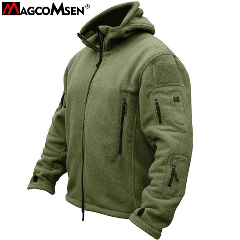

MAGCOMSEN Winter Jackets Men Fleece Military Tactical Jacket Softshell Thermal Hooded Coat Hiking Climbing Windbreaker Outerwear 201105, Navy