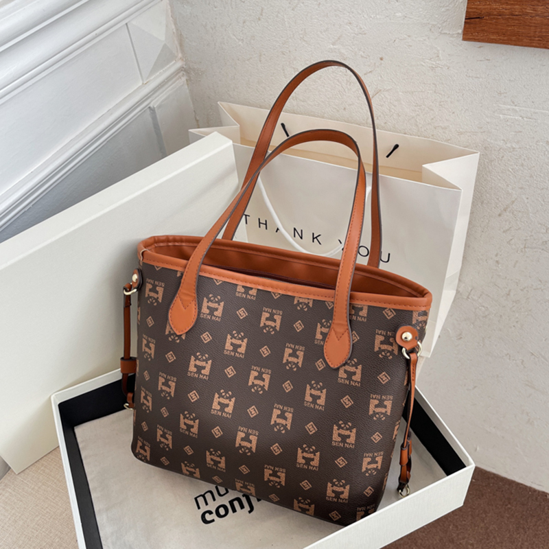

Pink Sugao women shoulder bags handbags designer tote bag luxury fashion purses pu leather high quality large capacity shopping bag HBP, Brown
