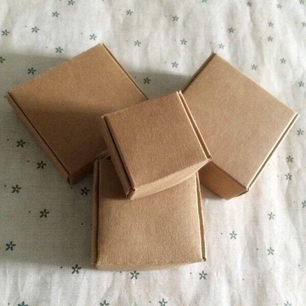 

20pcs Natural Kraft Paper gift Box Craft Gift Box Wedding Candy paper Carton Cajas Packaging for Soap Jewelry