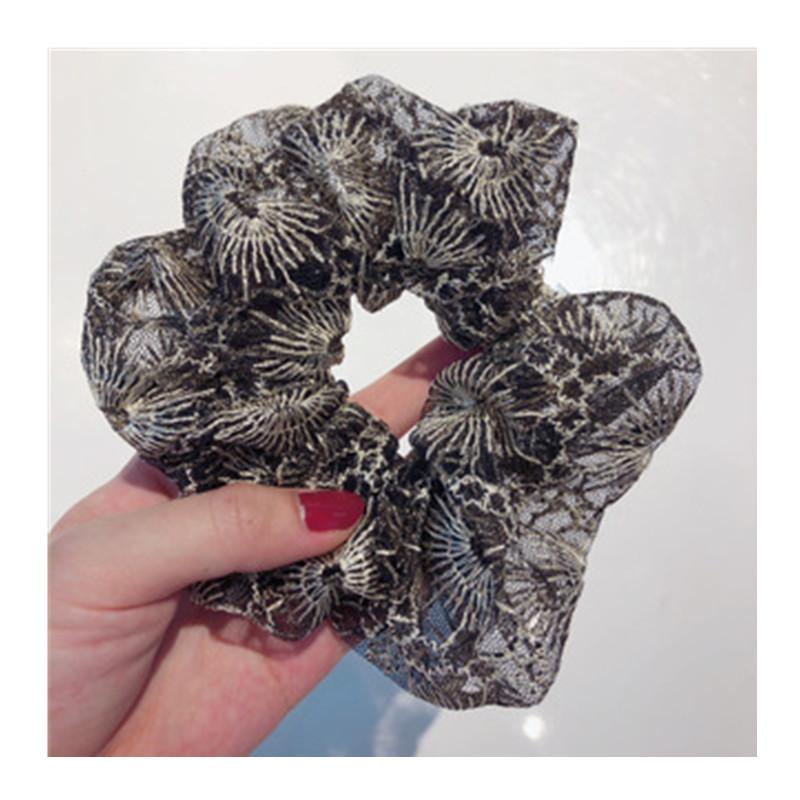 

New arrival Fashion women lovely vintage lace Hair bands embroidery hair scrunchies girl's Tie Accessories Ponytail Holder