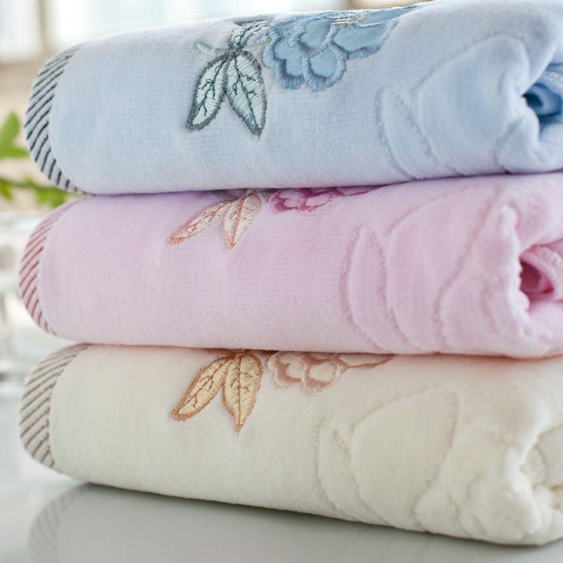 

Towel Bathroom Face Cleaning Soft Cotton Towels Home Hand Hair Sports For Adult 34*75cm Absorbent Wisp Body, Pink