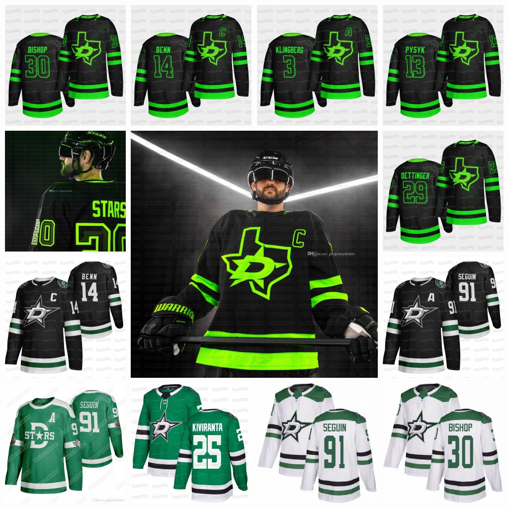 

25 Joel Kiviranta Dallas Stars 2021 Blackout Third Jersey Jamie Benn Tyler Seguin Radulov Heiskanen Pavelski BishopKhudobin Zuccarello, White youth s-xl