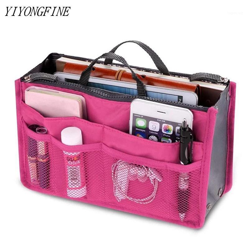

2020 Men And Women Organizer Insert Bag Multifunction Nylon Travel Insert Organizer Handbag Purse Large liner Lady Cosmetic Bag1, Orange