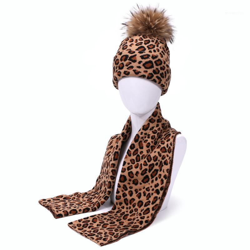 

hat scarf new leopard print spot autumn and winter warm wool ball no brim cap knitted wool head cap scarf woman hat warm1, White - no ball