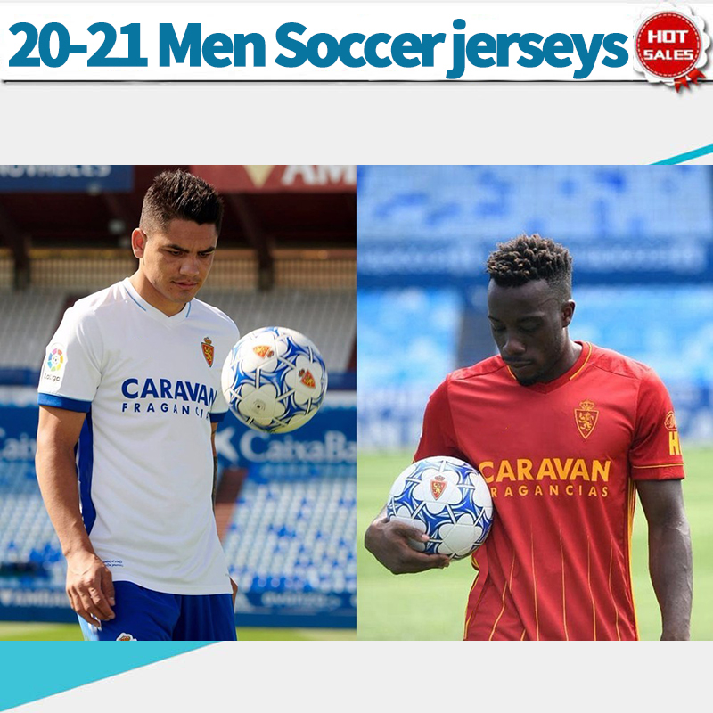 

2021 Real Zaragoza soccer jerseys VAZQUEZ ZAPATER MIGUEL 20/21 Men soccer shirts home away customized Football uniforms, No name no number