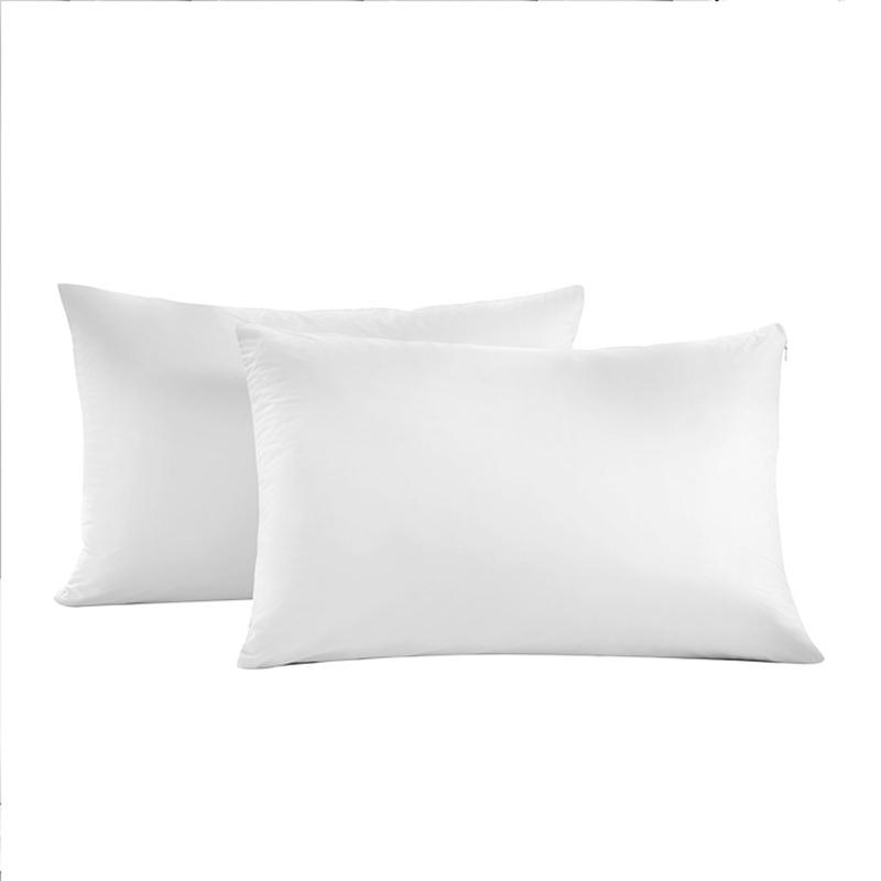 

2pcs Pillow Case 50x70 Waterproof Zippered Pillow Protector Bed Bug Cover Anti-Dust Mite Smooth Allergy cases Beds, White