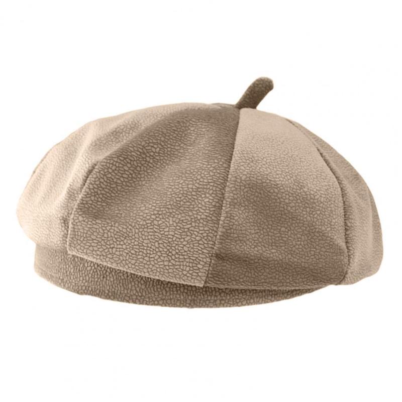 

Korean Autumn Winter Thin Velvet Keep Warm All-match Women Beret Octagonal Hat, Pink
