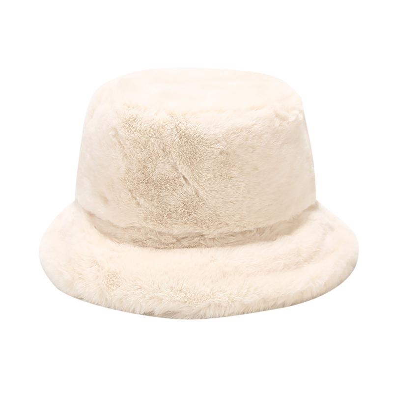 

Women Cap Girls Winter Thickened Fluffy Plush Plain Solid Color Wide Brim Sun Protection Packable Outdoor Fisherman Hat #T2G, Gray