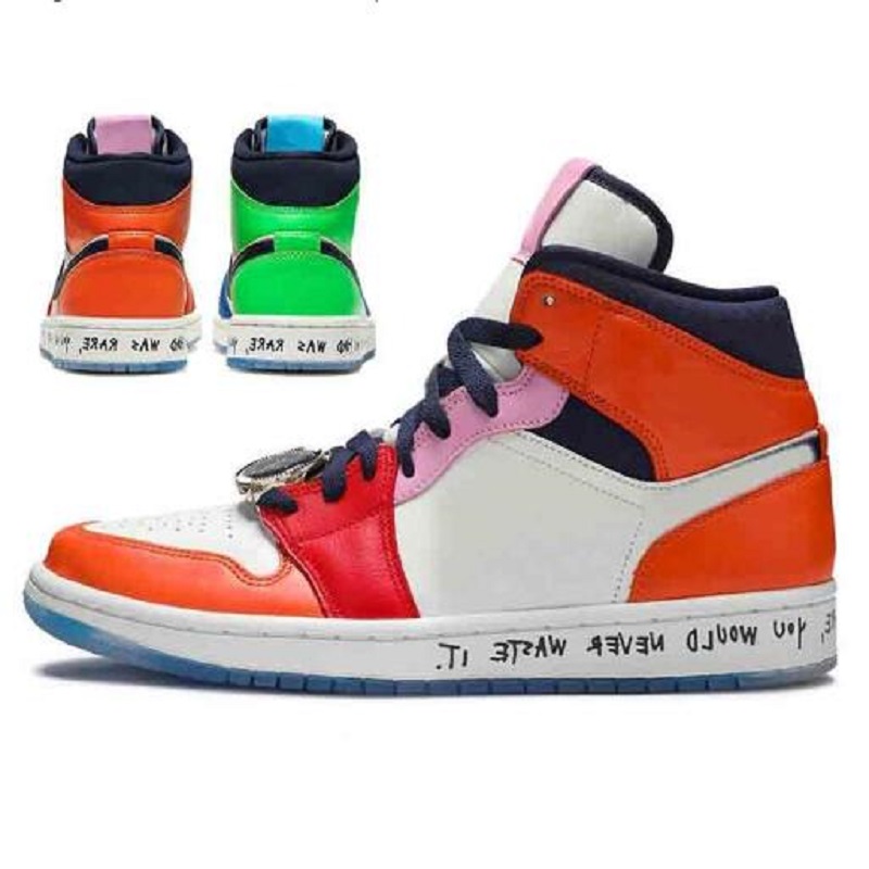 Vente 2021 nouveau 1 hauteur og gs chaussure chaussures de basket-ball pas chère noir rose noire bleue bleu bleu blanc orteils hommes femmes 1s t