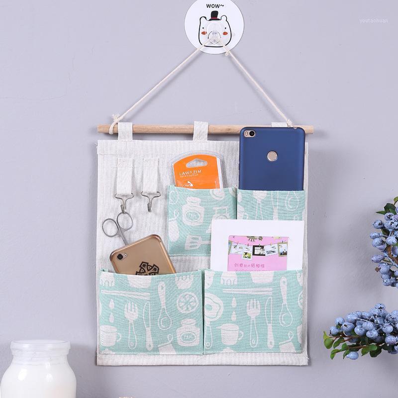 

Snailhouse Pink Printing 6 Pockets Wall Hanging Storage Bag Waterproof Sundries Pouch Bedroom Sundries Bag Simple Home Organizer1