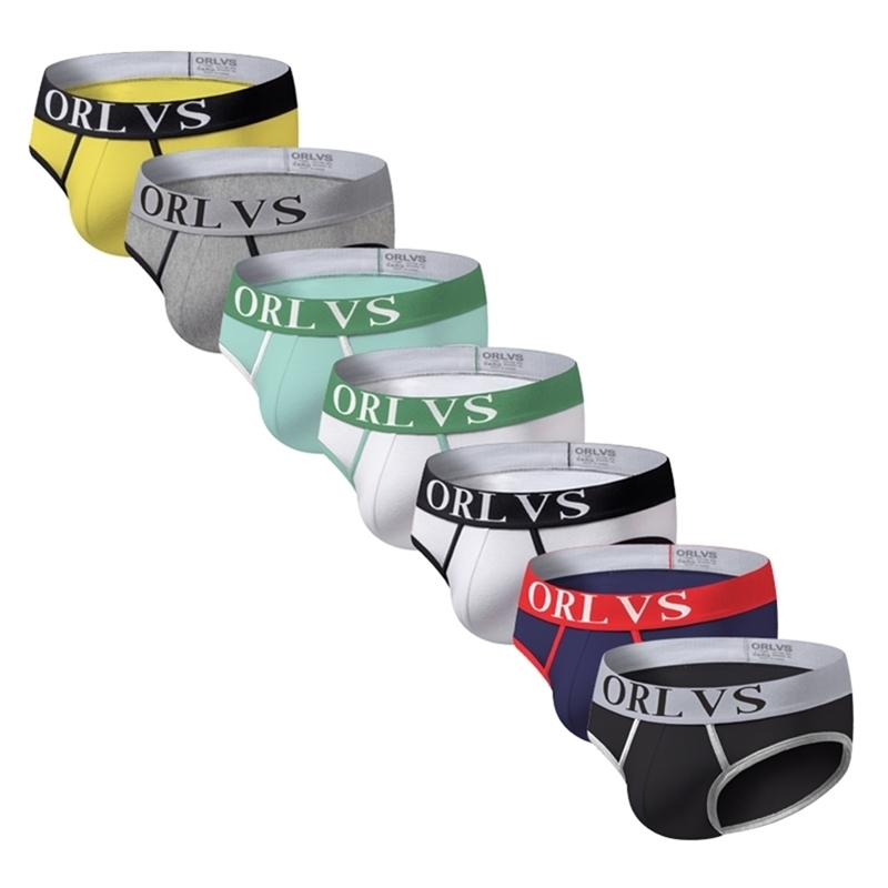 

7Pcs/lot sexy men underwear briefs gay men cueca male panties pouch underwear Cotton stripe panties breathable OR106 201112, White