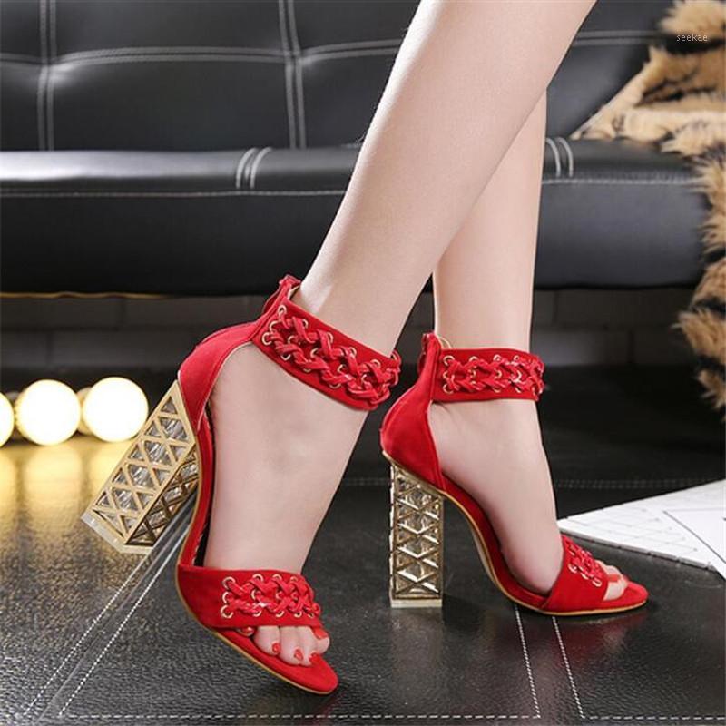 

New pattern Europe and America Superior quality ladies shoes 12cm crysta Square hee shoes women Stage performance 34-39 401, Black