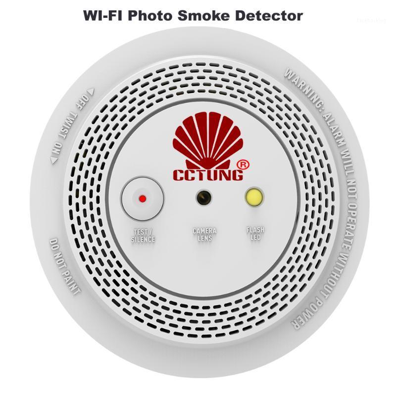 

Wireless Smoke Alarm Detector with 1080P Smart WIFI Photo Alarm Camera Remote Voice Announcement & LED Indicator Flashing1