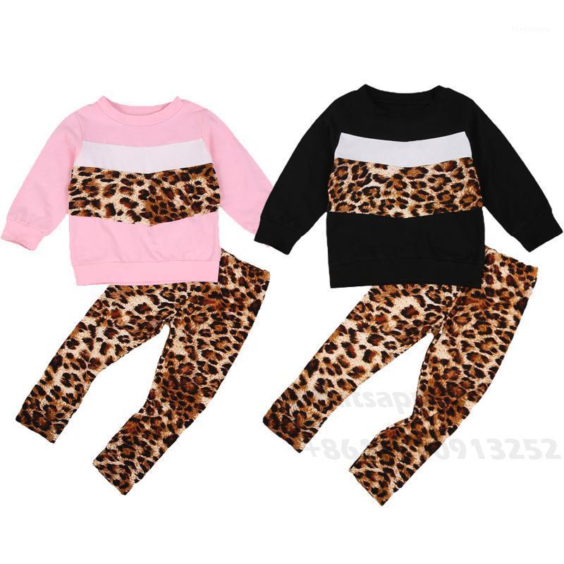 

Newborn Baby Girl Clothes Set Fashion Leopard Splice Clothing Toddler Boys Pullover Tops Pants 2Pcs Fall Infant Clothing Outfits1