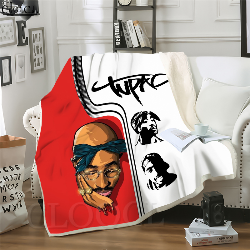 

CLOOCL Hot Rap Star 2Pac 3D Print Harajuku Air Conditioning Blanket Sofa Teens Bedding Throw Blankets Plush Quilt