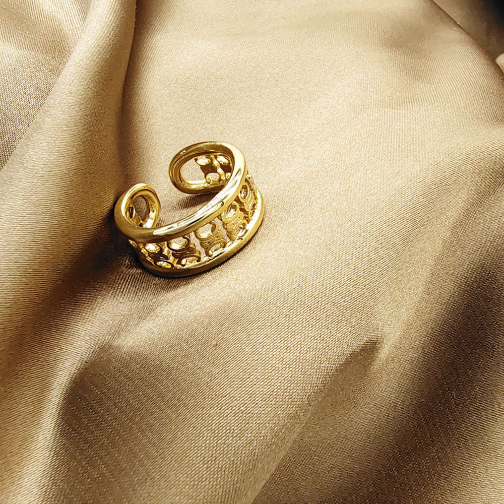 

2020 new Celin Arc de Triomphe women's gold national style geometric ring Jewelry